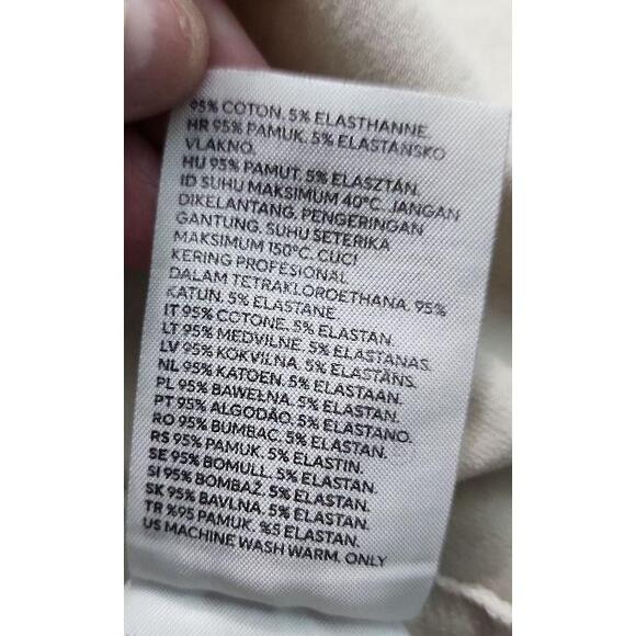 H&M Crop Top Womens Size L Light Beige Basic Fitted Stretchy Minimalist Casual - Picture 7 of 12